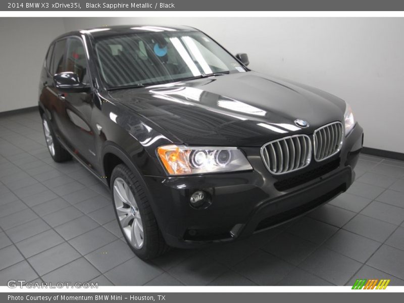 Black Sapphire Metallic / Black 2014 BMW X3 xDrive35i