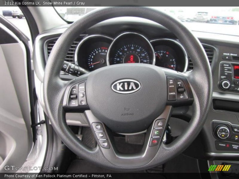 Snow White Pearl / Gray 2012 Kia Optima LX