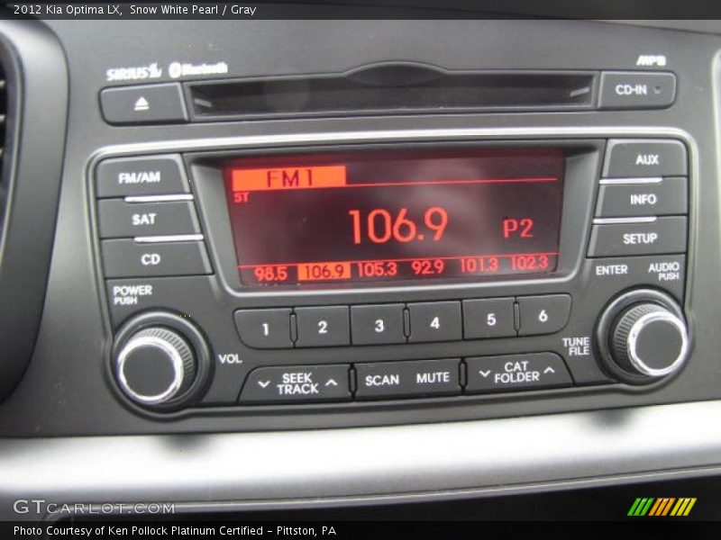 Snow White Pearl / Gray 2012 Kia Optima LX
