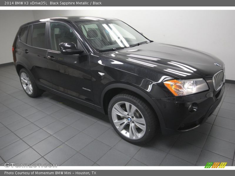 Black Sapphire Metallic / Black 2014 BMW X3 xDrive35i