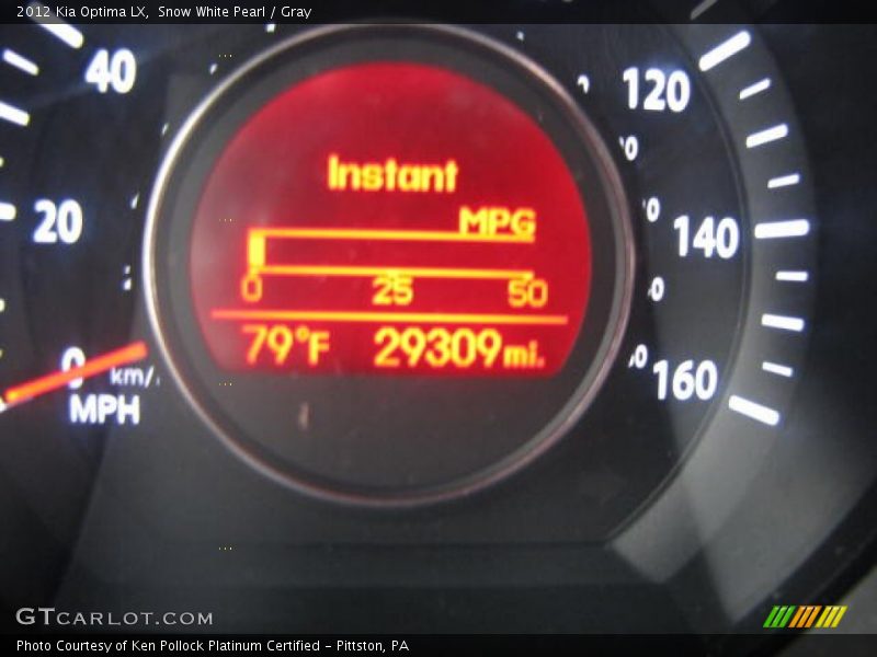 Snow White Pearl / Gray 2012 Kia Optima LX