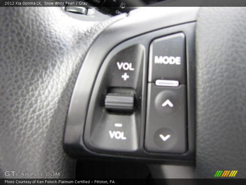 Snow White Pearl / Gray 2012 Kia Optima LX
