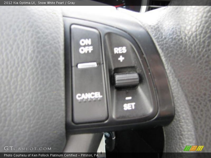 Snow White Pearl / Gray 2012 Kia Optima LX