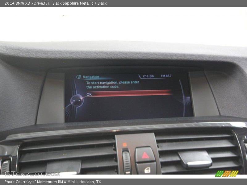 Black Sapphire Metallic / Black 2014 BMW X3 xDrive35i