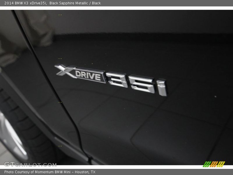 Black Sapphire Metallic / Black 2014 BMW X3 xDrive35i