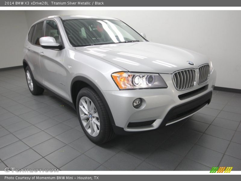 Titanium Silver Metallic / Black 2014 BMW X3 xDrive28i