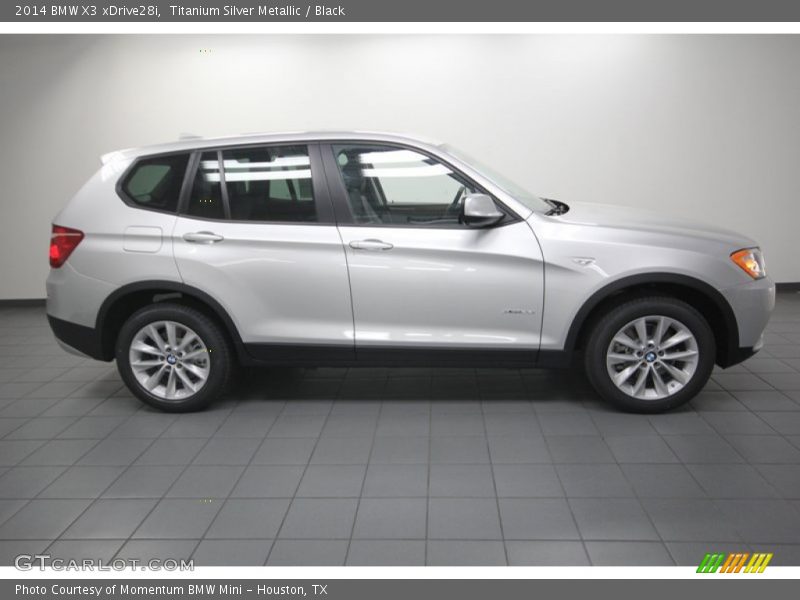 Titanium Silver Metallic / Black 2014 BMW X3 xDrive28i