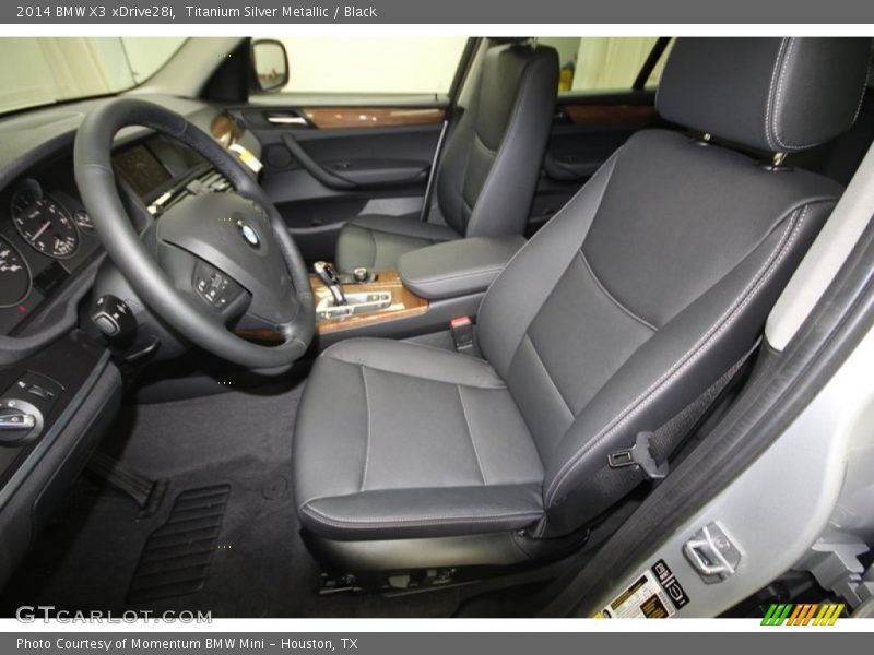 Titanium Silver Metallic / Black 2014 BMW X3 xDrive28i