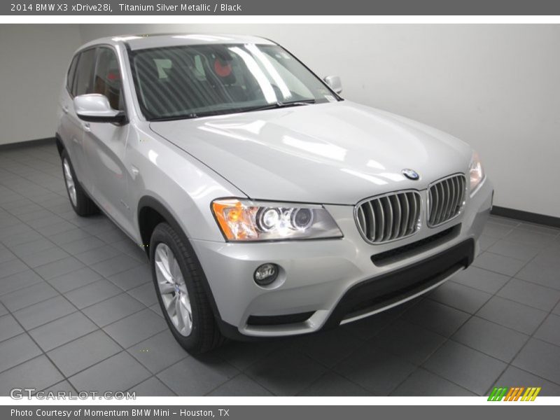 Titanium Silver Metallic / Black 2014 BMW X3 xDrive28i