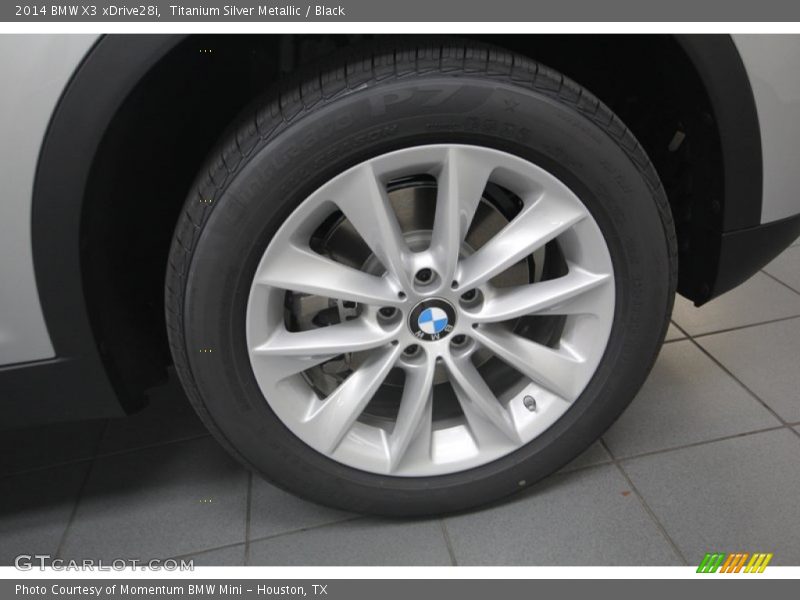 Titanium Silver Metallic / Black 2014 BMW X3 xDrive28i