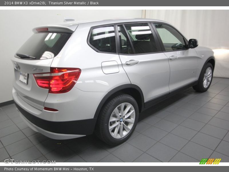 Titanium Silver Metallic / Black 2014 BMW X3 xDrive28i