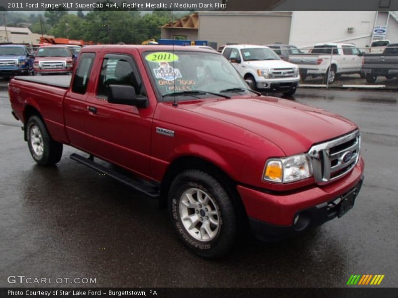Redfire Metallic / Medium Dark Flint 2011 Ford Ranger XLT SuperCab 4x4