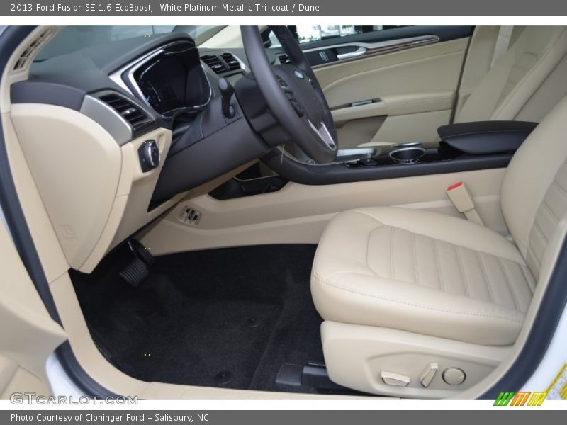 White Platinum Metallic Tri-coat / Dune 2013 Ford Fusion SE 1.6 EcoBoost