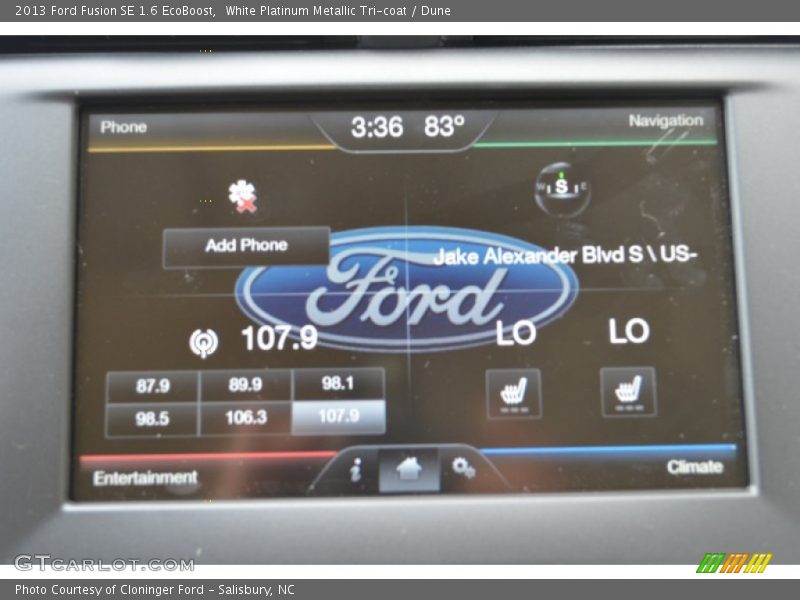White Platinum Metallic Tri-coat / Dune 2013 Ford Fusion SE 1.6 EcoBoost