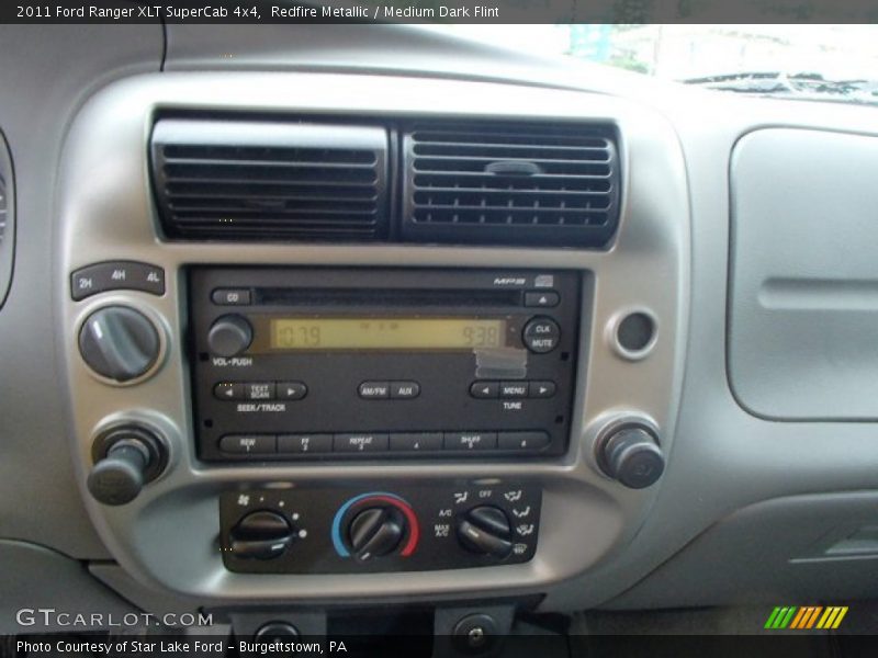 Controls of 2011 Ranger XLT SuperCab 4x4