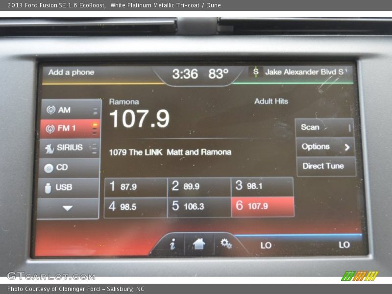White Platinum Metallic Tri-coat / Dune 2013 Ford Fusion SE 1.6 EcoBoost