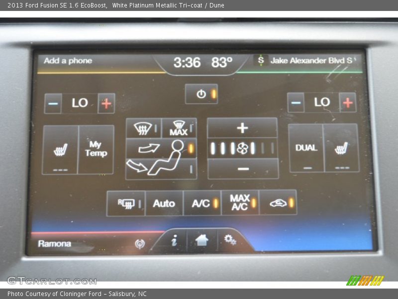 White Platinum Metallic Tri-coat / Dune 2013 Ford Fusion SE 1.6 EcoBoost