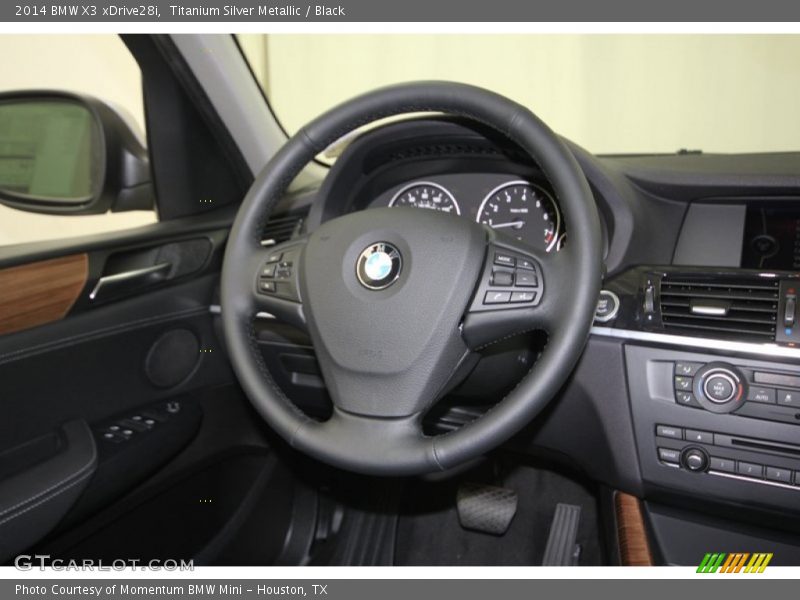 Titanium Silver Metallic / Black 2014 BMW X3 xDrive28i