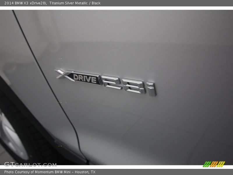 Titanium Silver Metallic / Black 2014 BMW X3 xDrive28i