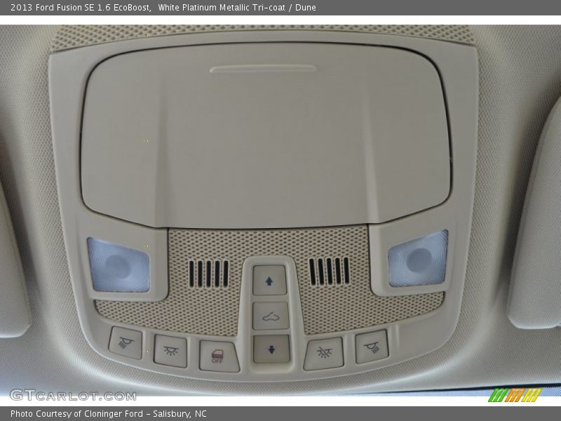 White Platinum Metallic Tri-coat / Dune 2013 Ford Fusion SE 1.6 EcoBoost
