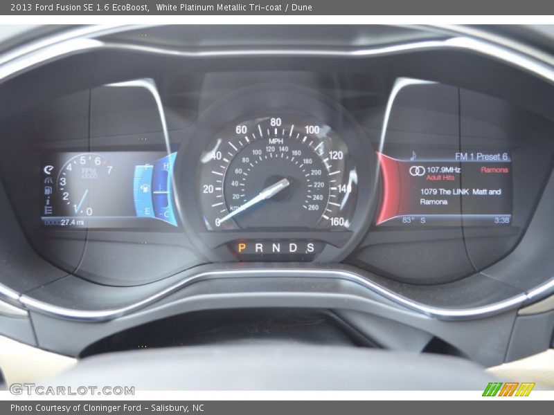 White Platinum Metallic Tri-coat / Dune 2013 Ford Fusion SE 1.6 EcoBoost
