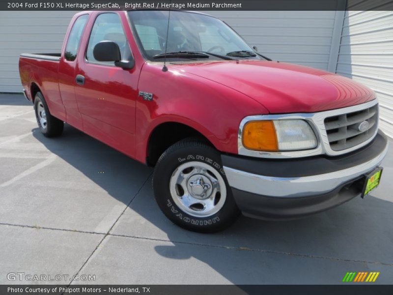 Bright Red / Heritage Medium Parchment 2004 Ford F150 XL Heritage SuperCab