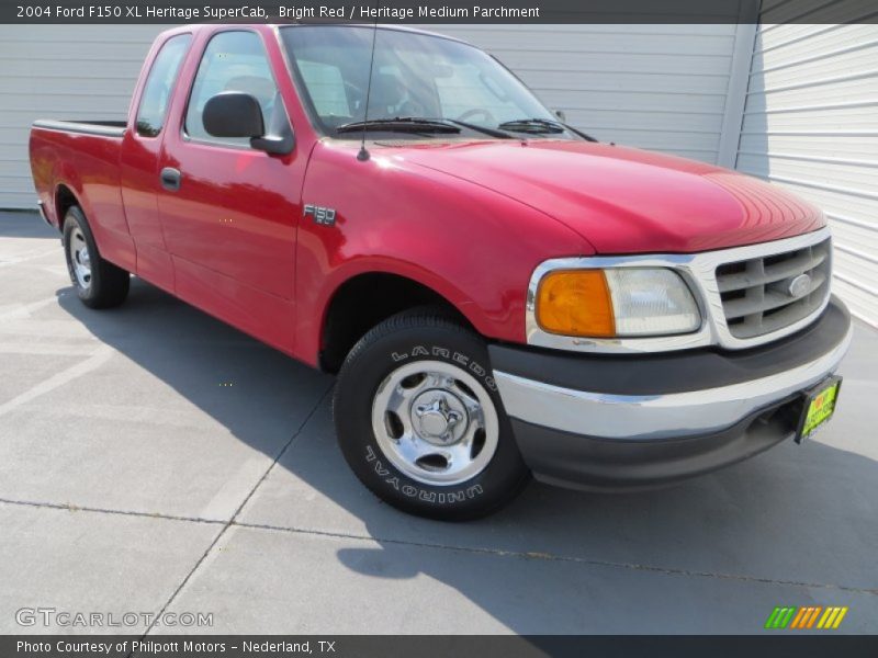 Bright Red / Heritage Medium Parchment 2004 Ford F150 XL Heritage SuperCab