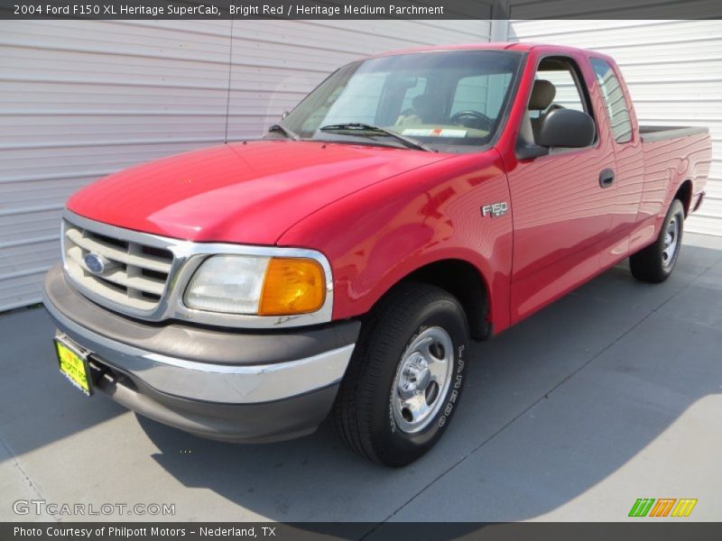 Bright Red / Heritage Medium Parchment 2004 Ford F150 XL Heritage SuperCab