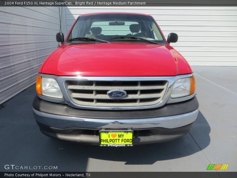 Bright Red / Heritage Medium Parchment 2004 Ford F150 XL Heritage SuperCab