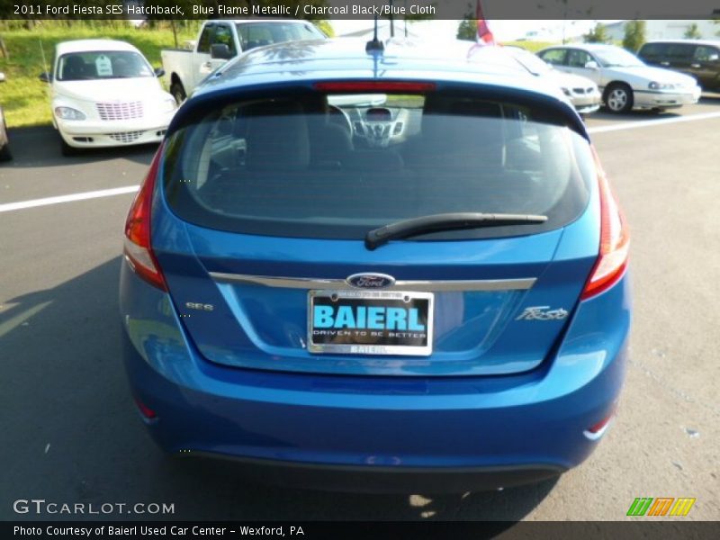 Blue Flame Metallic / Charcoal Black/Blue Cloth 2011 Ford Fiesta SES Hatchback