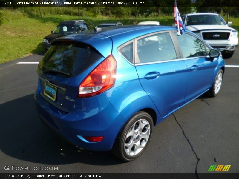Blue Flame Metallic / Charcoal Black/Blue Cloth 2011 Ford Fiesta SES Hatchback