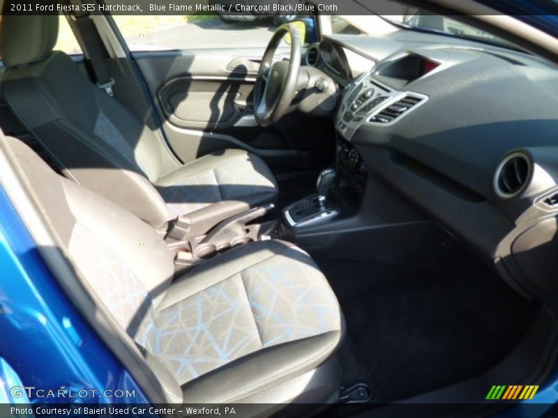 Blue Flame Metallic / Charcoal Black/Blue Cloth 2011 Ford Fiesta SES Hatchback