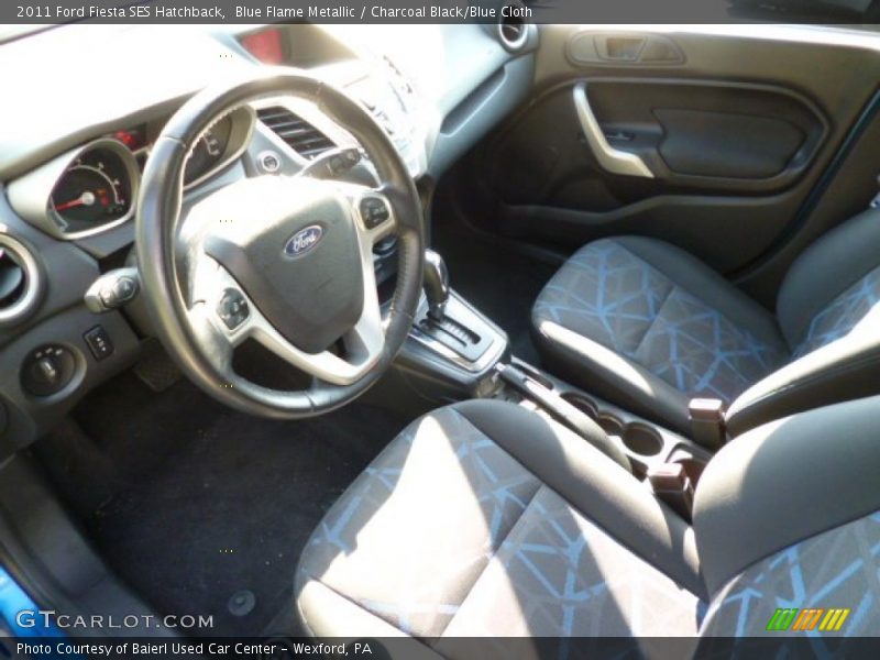 Blue Flame Metallic / Charcoal Black/Blue Cloth 2011 Ford Fiesta SES Hatchback