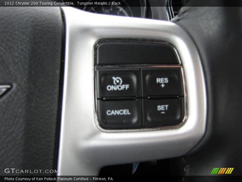 Tungsten Metallic / Black 2012 Chrysler 200 Touring Convertible