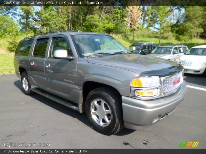 Steel Gray Metallic / Stone Gray 2005 GMC Yukon XL Denali AWD