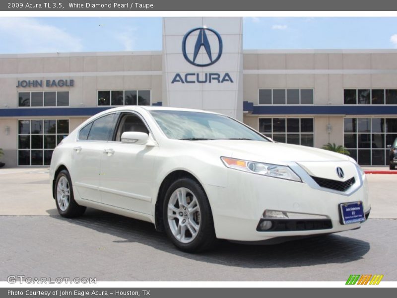 White Diamond Pearl / Taupe 2009 Acura TL 3.5