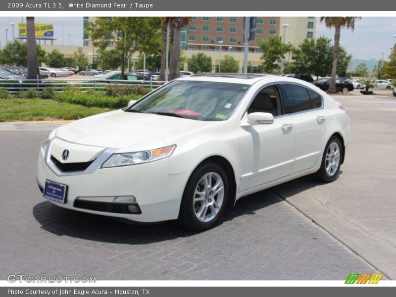 White Diamond Pearl / Taupe 2009 Acura TL 3.5