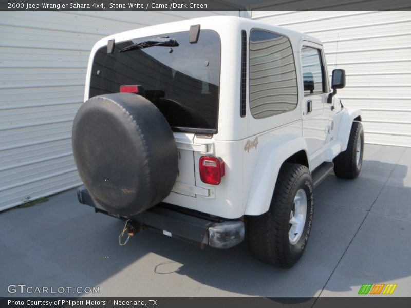 Stone White / Camel/Dark Green 2000 Jeep Wrangler Sahara 4x4