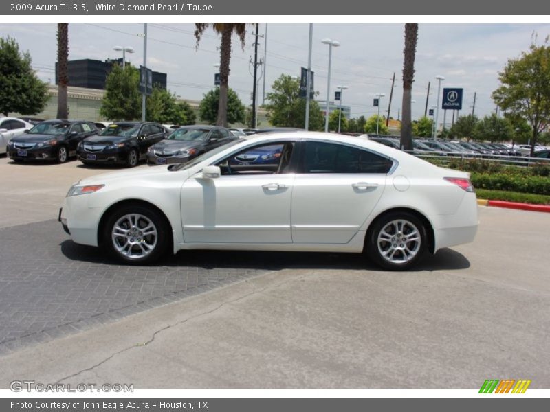 White Diamond Pearl / Taupe 2009 Acura TL 3.5