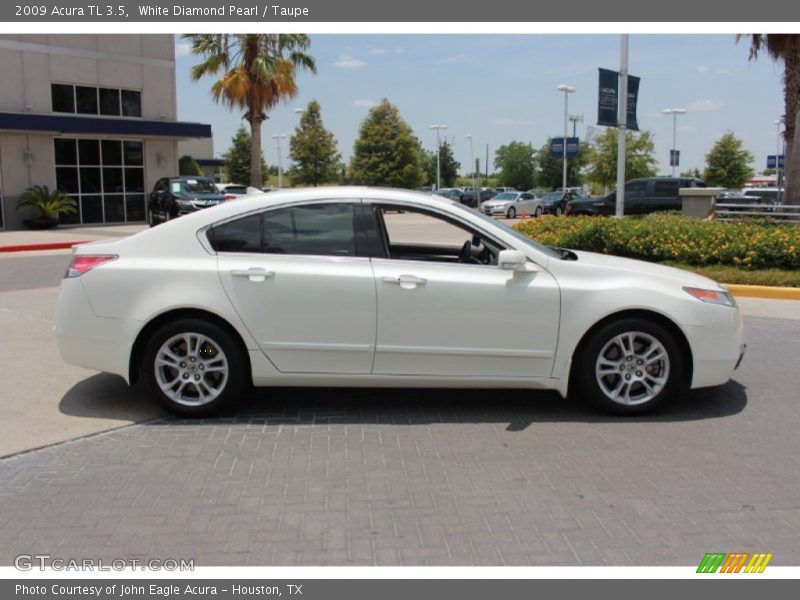 White Diamond Pearl / Taupe 2009 Acura TL 3.5