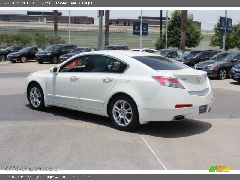 White Diamond Pearl / Taupe 2009 Acura TL 3.5