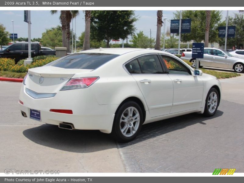 White Diamond Pearl / Taupe 2009 Acura TL 3.5