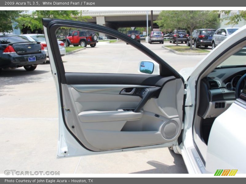 White Diamond Pearl / Taupe 2009 Acura TL 3.5