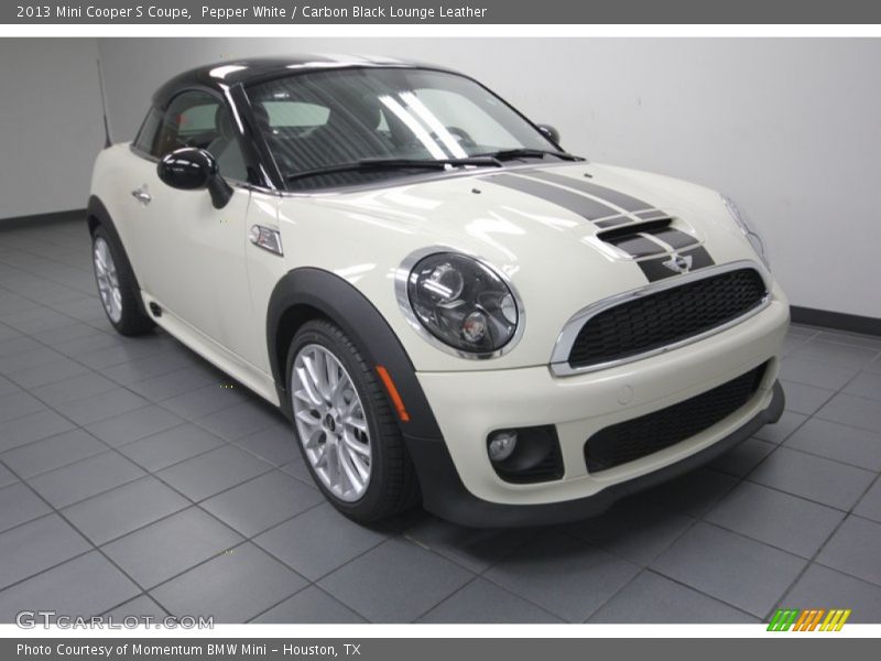 Pepper White / Carbon Black Lounge Leather 2013 Mini Cooper S Coupe