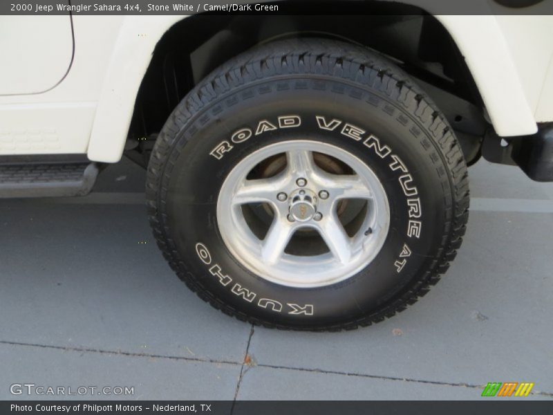 Stone White / Camel/Dark Green 2000 Jeep Wrangler Sahara 4x4