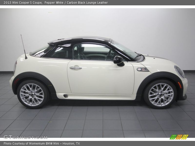 Pepper White / Carbon Black Lounge Leather 2013 Mini Cooper S Coupe