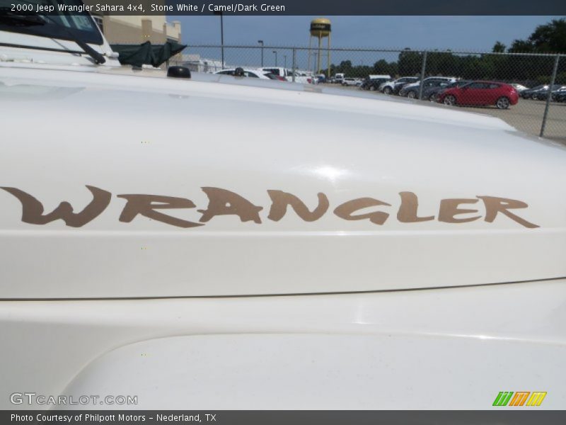 Stone White / Camel/Dark Green 2000 Jeep Wrangler Sahara 4x4