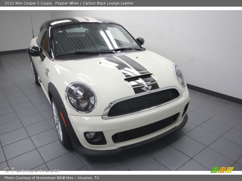 Pepper White / Carbon Black Lounge Leather 2013 Mini Cooper S Coupe