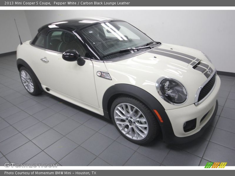 Pepper White / Carbon Black Lounge Leather 2013 Mini Cooper S Coupe