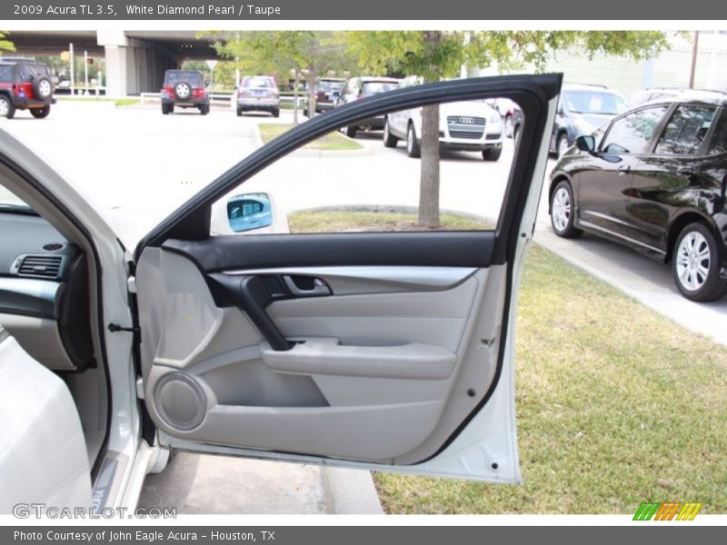 White Diamond Pearl / Taupe 2009 Acura TL 3.5